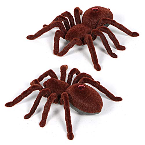 PBTRM Tarántula Simulación Control Remoto Tarantula Spider RC Araña eléctrica Realista, Halloween Scary Infrarrojos Regalos Toy Spider Vehículos Coche