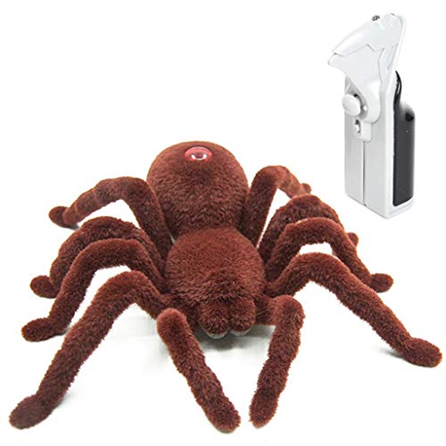 PBTRM Tarántula Simulación Control Remoto Tarantula Spider RC Araña eléctrica Realista, Halloween Scary Infrarrojos Regalos Toy Spider Vehículos Coche