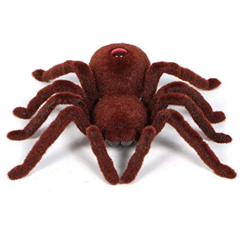 PBTRM Tarántula Simulación Control Remoto Tarantula Spider RC Araña eléctrica Realista, Halloween Scary Infrarrojos Regalos Toy Spider Vehículos Coche