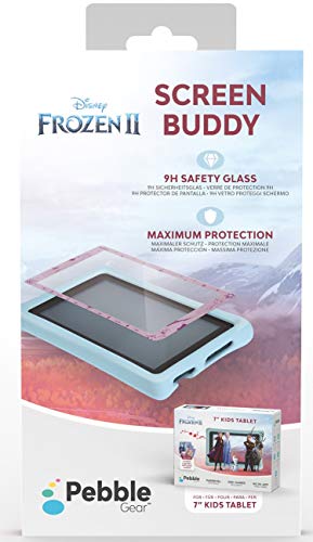 Pebble Gear Disney Frozen 2 Screen Buddy para Tableta Infantil de 7 "- Vidrio de Seguridad 9H, máxima protección, Incluido paño de Limpieza, Especialmente Adecuado para tabletas