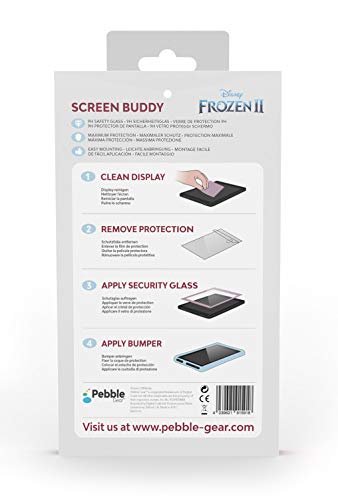 Pebble Gear Disney Frozen 2 Screen Buddy para Tableta Infantil de 7 "- Vidrio de Seguridad 9H, máxima protección, Incluido paño de Limpieza, Especialmente Adecuado para tabletas