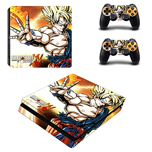 Pegatina De Anime para PS4 Slim | Skins para PS4 Playstation 4 Slim Console Decal Vinilo Adhesivo + 2 Controladores Conjunto De Pegatinas De Piel | para PS4 Slim Accessories,0326