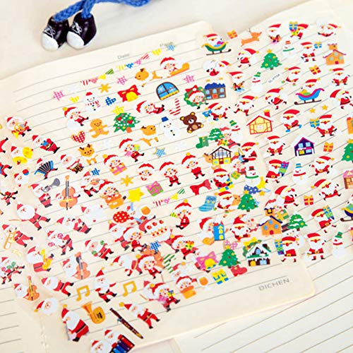 Pegatinas para niños Stickers for Kids Scrapbooking 300 Pegatinas de Navidad Pegatinas Adhesivas para Decoración Scrapbooking Envoltura de Regalos