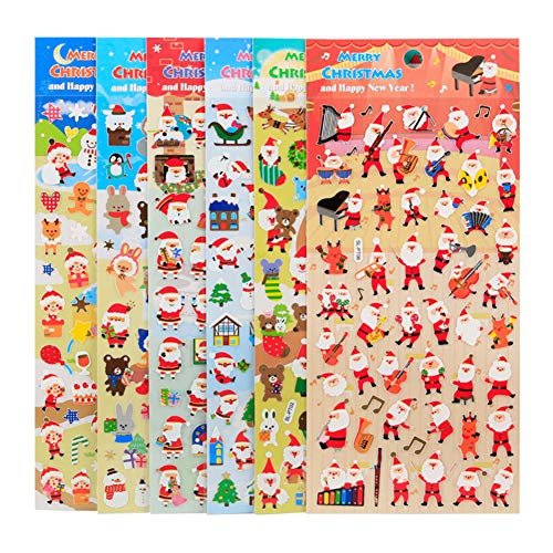 Pegatinas para niños Stickers for Kids Scrapbooking 300 Pegatinas de Navidad Pegatinas Adhesivas para Decoración Scrapbooking Envoltura de Regalos