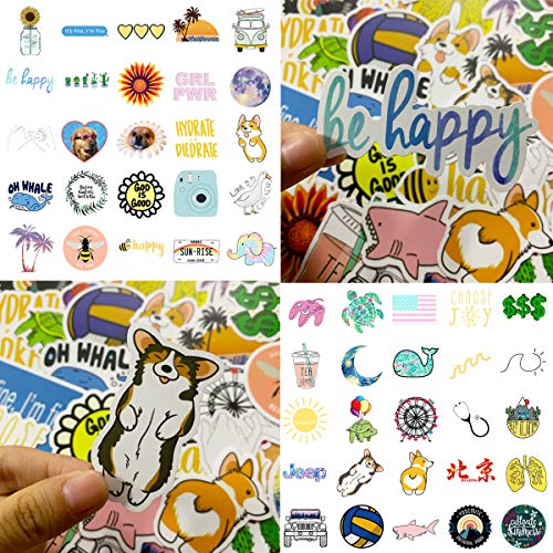 Pegatinas,Kit de Pegatinas, Pegatinas Decorativas Stickers para Coche, Infantiles, Portátiles, Moto, Funda de Viaje (100PCS) (light green)