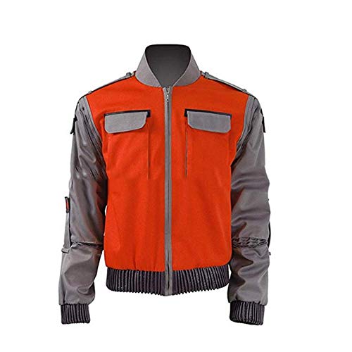 Película Regreso al futuro chaqueta de cosplay Jr Marlene Seamus Marty McFly disfraz naranja abrigo prendas de vestir hombres Halloween carnaval traje