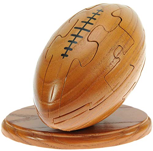 Pelota de Rugby en 3-D Rompecabezas de Madera: : Diversión Rompecabezas - Hecho a Mano de Madera de la Idea Primera Novedad! ¡para los Hombres! Gran Amantes del Rugby!