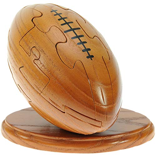 Pelota de Rugby en 3-D Rompecabezas de Madera: : Diversión Rompecabezas - Hecho a Mano de Madera de la Idea Primera Novedad! ¡para los Hombres! Gran Amantes del Rugby!