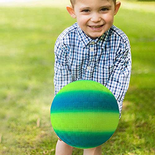 Pelotas inflables para patio de juegos Pelota de playa de 85 pulgadas Arco iris de juegos Pelota hinchable Juguete PVC Kickball Dodgeball Balonmano para patio trasero Parque Playa Recreación al aire