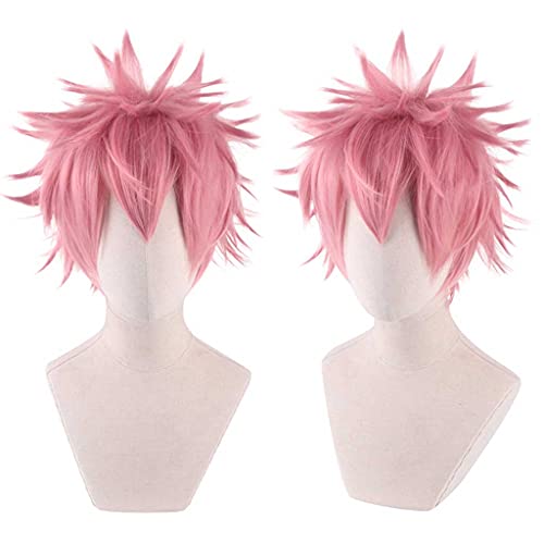 Peluca de My Hero Academia Ashido Mina,Peluca Cosplay Anime Juego de rol de Halloween Party Cosplay Wig