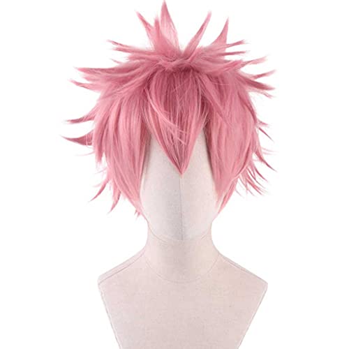 Peluca de My Hero Academia Ashido Mina,Peluca Cosplay Anime Juego de rol de Halloween Party Cosplay Wig