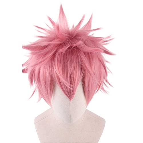 Peluca de My Hero Academia Ashido Mina,Peluca Cosplay Anime Juego de rol de Halloween Party Cosplay Wig