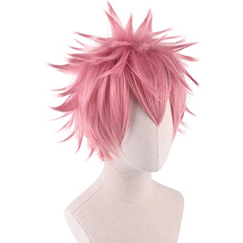 Peluca de My Hero Academia Ashido Mina,Peluca Cosplay Anime Juego de rol de Halloween Party Cosplay Wig