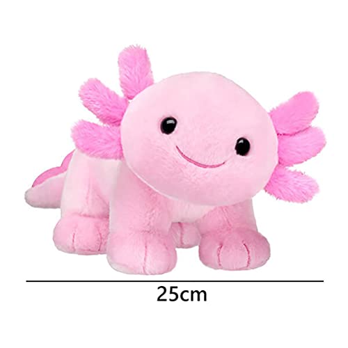 Peluche de Salamandra Bruni, Axolotl Plush Doll Stuffed Toy Anime Figure Plush Toys Pink Axolotl Plush Stuffed Animal Doll Collection Figurine Toys Christmas Gifts for Kids, 25 cm