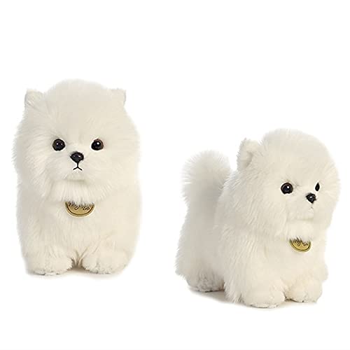 Peluche, Doll Doll Long Llush Pomeranian Bichon Frise Poodle Perros Peluche Juguete Lindo Simulación Mascotas Muñeca Divertida (Color : White)