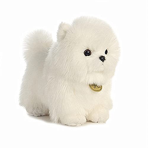 Peluche, Doll Doll Long Llush Pomeranian Bichon Frise Poodle Perros Peluche Juguete Lindo Simulación Mascotas Muñeca Divertida (Color : White)