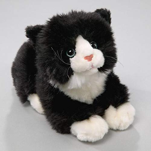 Peluche - Gato Blanco y Negro con Sonido (Felpa, 20cm) 1608001