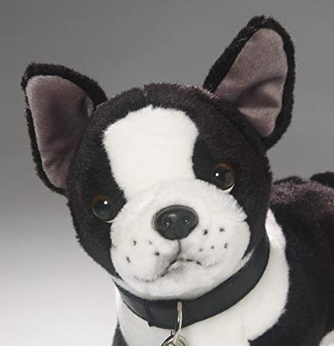 Peluche - Perro Bulldog francés con Correa de Perro de Peluche (Felpa, 25cm) 3360