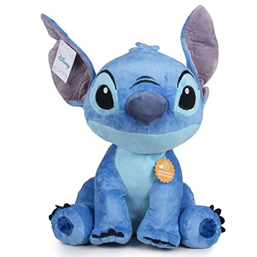 Peluche Stitch Alieno Gigante XXL 55 cm y Habla Original Oficial Disney Holograma Lilo y Stitch