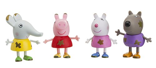 Peppa Pig 92648 – Peppa & Friends – Juego de 4 Figuras de Juguete con Peppa Pig, Luzie Locke, Emily Elefant y Klausi Klauff, Juguete a Partir de 2 años