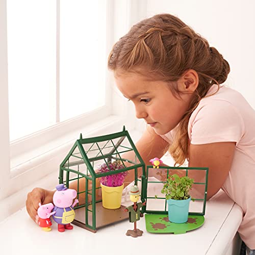 Peppa Pig- Grandpa Pig's Greenhouse Grow & Play Set Cultivo y Juego, Multicolor, 27.8 x 7.2 x 18.6 cm (Interplay PP202)