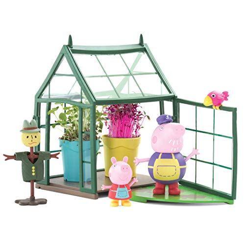 Peppa Pig- Grandpa Pig's Greenhouse Grow & Play Set Cultivo y Juego, Multicolor, 27.8 x 7.2 x 18.6 cm (Interplay PP202)