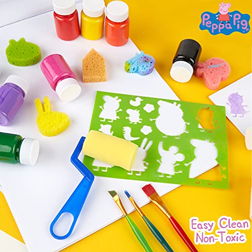 Peppa Pig Kit de Pintura Niñas con Pintura Lavable Niños y Pinceles Infantiles