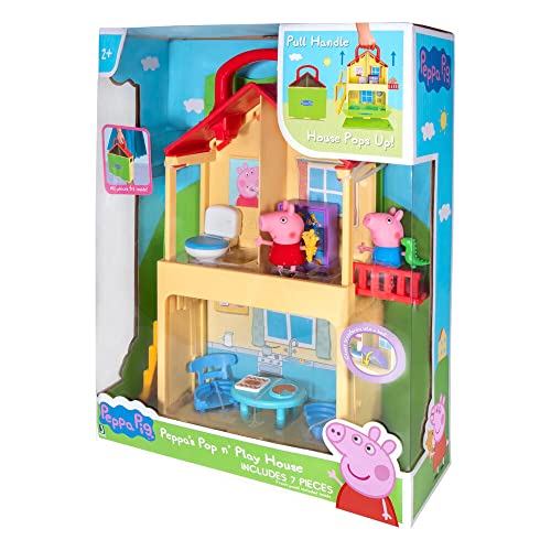 Peppa Pig Playset Casita Plegable en Forma de Maleta con Figuras de Peppa y George