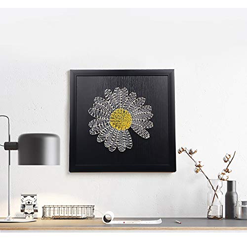 Pequeño Daisy Nail Winding Painting Wall Decor String Art Kit Hecho A Mano DIY String Painting Regalo De Cumpleaños,A,Simple Package