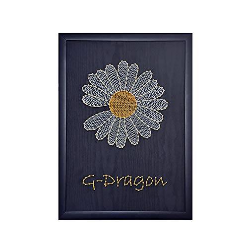 Pequeño Daisy Nail Winding Painting Wall Decor String Art Kit Hecho A Mano DIY String Painting Regalo De Cumpleaños,B,Luxury Package