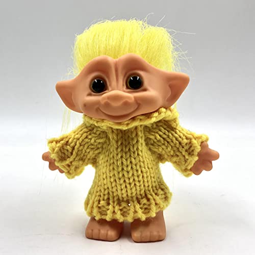 perfeclan 2 Piezas Lucky Troll Dolls, Vintage Troll Dolls Cromático Adorable para Colecciones, Proyectos Escolares, Artes Y Manualidades, Regalos de Fiesta, 4 P