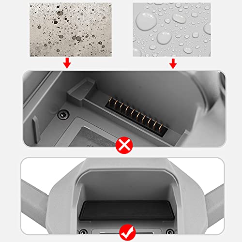 perfeclan Enchufe de la Tapa a Prueba de Polvo del Puerto de la batería Negro de 4 Piezas para Mavic Air 2S