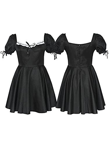 PERFECTHA Lolita Cosplay Vestido, Lolita Lindo Maid Disfraces Japonés Anime, Cosplay Uniforme Vintage Fancy Fancy Dress Blanco y Negro, para Nikki-Dress Up Queen Maid Outfit for sale