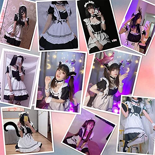 PERFECTHA Lolita Cosplay Vestido, Lolita Lindo Maid Disfraces Japonés Anime, Cosplay Uniforme Vintage Fancy Fancy Dress Blanco y Negro, para Nikki-Dress Up Queen Maid Outfit for sale