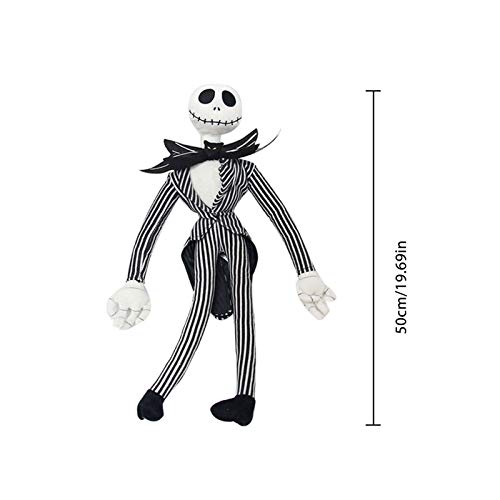 Pesadilla Antes De Navidad Muñeca Super Deluxe Jack Skellington Felpa Calavera Animal De Peluche Muñeco De Peluche Suave, Navidad para Niños