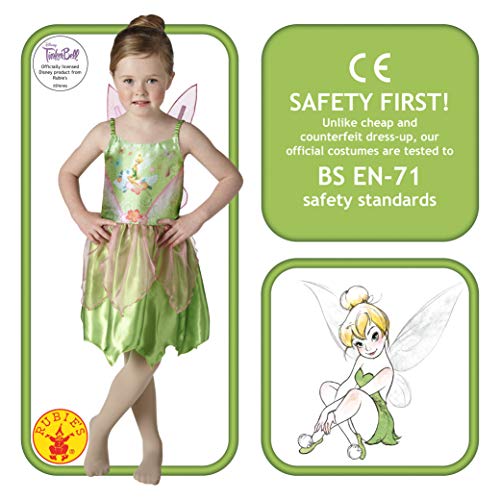 Peter Pan - Disfraz de Campanilla para niña, infantil talla 5-7 años (Rubie's 620690-M)