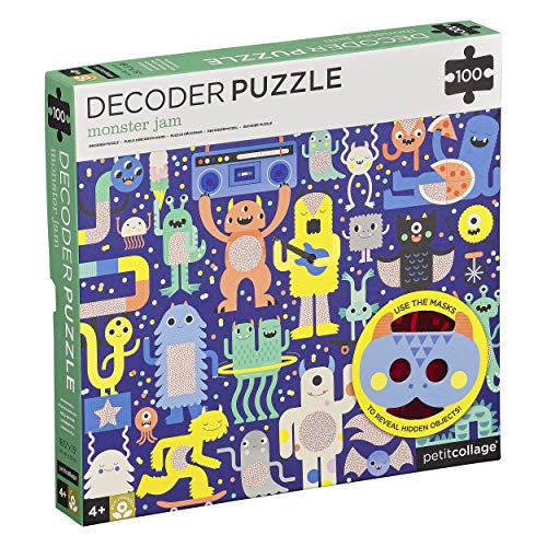 PETIT COLLAGE- Monster Jam Decoder Puzzle descifrador, Multicolor (PTC331)