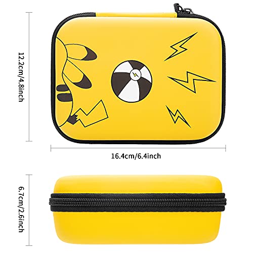 PhD Keisi Estuche para Pokemon Cartas Caja Portátil, Funda Trading Cards Cromos de MTG Magic, Almacenamiento Sostiene Hasta 400+ Tarjetas Hard-Shell Bolsa(Pikachu Volleyball)