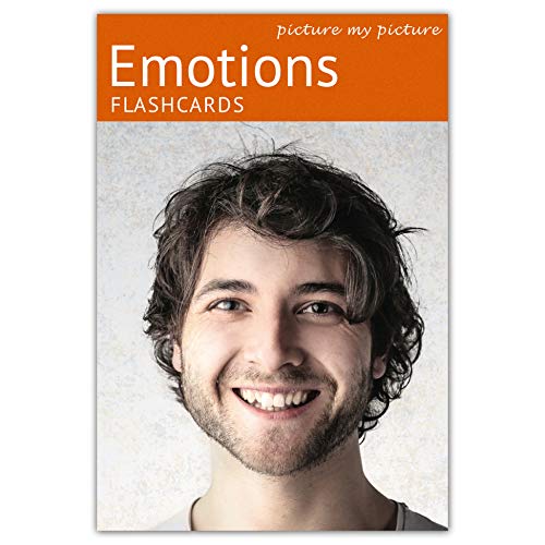 Picture My Picture Sentimientos y Emociones Flash Cards | 40 Tarjetas de Desarrollo lingüístico | Materiales para Terapia del Habla, Inglés como Segundo Idioma (ESL) y Autismo (ABA)