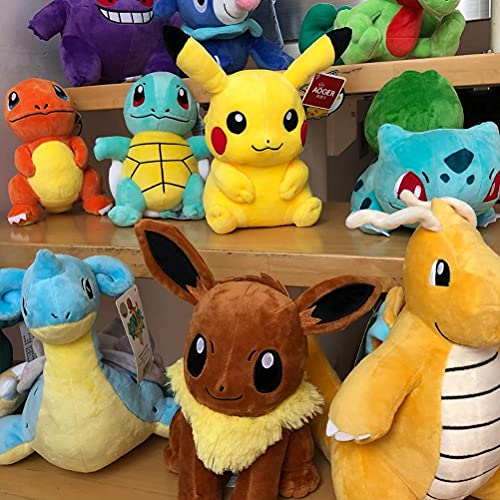 Pikachu - Juguetes de peluche de anime, juguetes de peluche de dibujos animados encantadores, muñecas de anime para niños, regalos de cumpleaños para los fanáticos