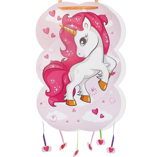 Piñata De Cumpleaños Grande De Unicornio Para Rellenar | Juguete De Aniversario, Accesorio De Fiesta Infantil Y Regalo De Comunión Para Niños Y Niñas