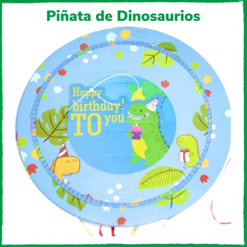 Piñata de Cumpleaños Niño- Piñata Dinosaurio grande ideal para rellenar con juguetes piñata o relleno piñata- Piñata dinosaurio verde fiesta cumpleaños infantil