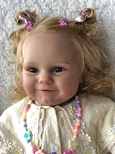 Pinky Reborn 24 Pulgadas 60cm Realista Muñecos bebé Renacer Bebé Hermosa Muñeca Silicona Bebe Reborn Toddler Niña Recien Nacido (Item 9)