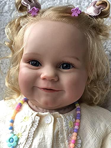 Pinky Reborn 24 Pulgadas 60cm Realista Muñecos bebé Renacer Bebé Hermosa Muñeca Silicona Bebe Reborn Toddler Niña Recien Nacido (Item 9)