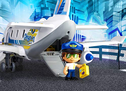 Pinypon Action- Emergencia en el avión con Dos Figuras y de Accesorios, para niños y niñas de 4 a 8 años, (Famosa 700015149) , Color/Modelo Surtido + Policía Vehículos de Acción