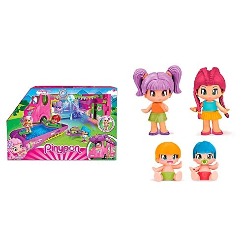 Pinypon - Cool Caravan Set De Juguete Y Accesorios Divertidos con 1 Figura Niñas De 4 A 8 Años+- Pack 4 Figuras New Look Niñas A Partir De 4 Años (Famosa 700015571), Color/Modelo Surtido