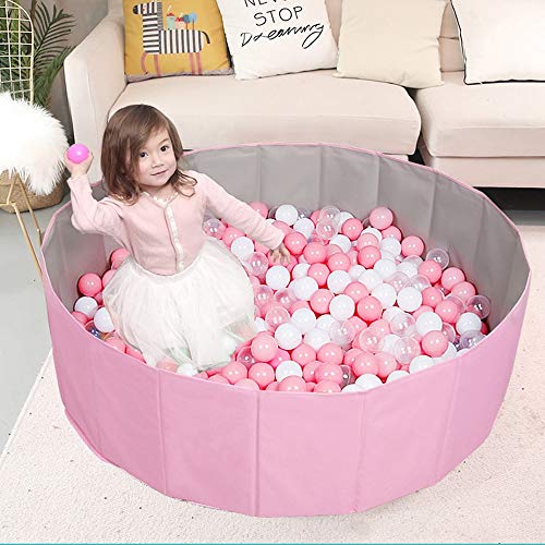 Piscinas de bolas -SYY Pelota Redonda for bebés Pit House Barrera de Seguridad for niños con Alfombra de Gateo H: 30 cm Rosa/Verde (Color : Pink, Size : 1m+300 Ocean Ball)