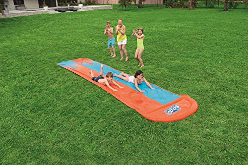 Pista Deslizante Hinchable Bestway H2O Go! Doble Naranja/Azul 549 cm