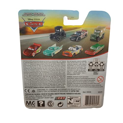 Pixar Cars Metal Series 1:55 Escala, Aiken Axler (negro)