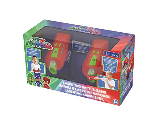 Pj Mask- PJ Masks Pijamas - Batalla Laser Infrarrojo, Luz y Sonido, Color Azul (Lexibook JG940PJM)